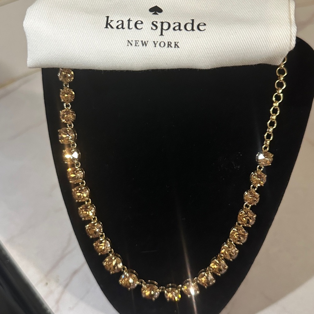 Kate Spade Gold Swarovski crystal Necklace 18”